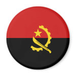 Angola Fisheye Flag Magnet