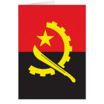Angola Flag Greeting Card