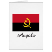 Angola Flag Design Greeting Card