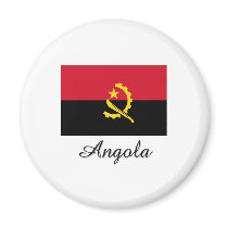 Angola Flag Design Fridge Magnet