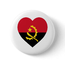Angola Flag Heart buttons by Vexillophile Angola Flag Heart buttons