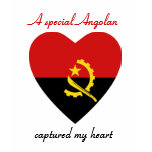 Angola Flag Heart Custom T-Shirt