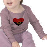 Angola Flag Heart T-Shirt