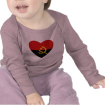 Angola Flag Heart T-Shirt