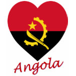 Angola Flag Heart Tee Shirts