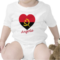Angola Flag Heart Tshirt
