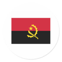 Angola FLAG International Round Sticker