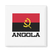 Angola Flag Fridge Magnet