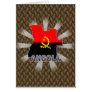 Angola Flag Map 2.0 Greeting Cards