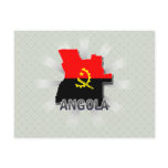 Angola Flag Map 2.0 Post Cards