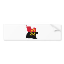 Angola flag map AO Bumper Stickers