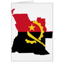 Angola flag map AO Greeting Cards