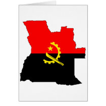 Angola flag map cards