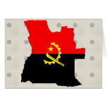 Angola Flag Map full size Greeting Card