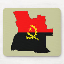 Angola flag map mousepads