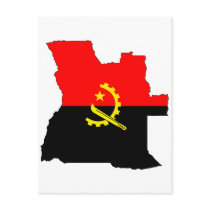 Angola flag map postcards by FlagStore Angola flag map postcards