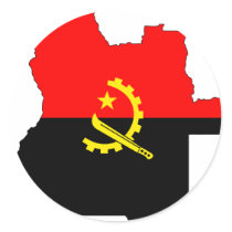 Angola flag map stickers