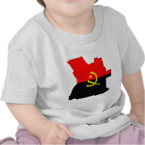Angola flag map tees