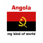 Angola Flag Map Text Ladies Baby Doll