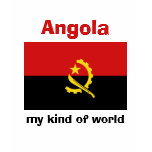 Angola Flag-Map-Text T-Shirt
