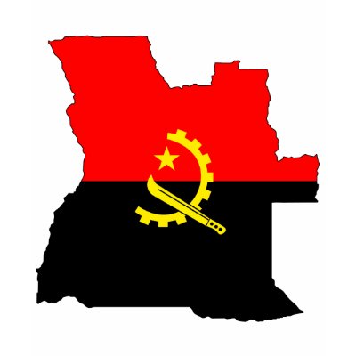 Angola flag map t shirt by FlagStore