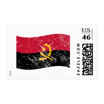 Angola flag postage stamp