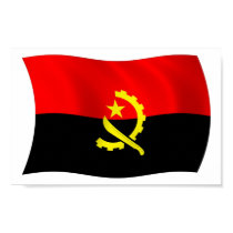 Angola Flag Poster Print