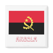 Angola Flag with Name magnets