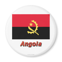 Angola Flag with Name magnets