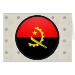 Angola quality Flag Circle Greeting Card