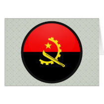 Angola quality Flag Circle Card