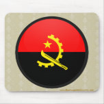 Angola quality Flag Circle Mousepad
