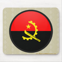 Angola quality Flag Circle Mousepad