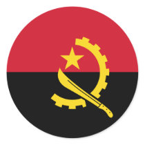 Angola Round Stickers