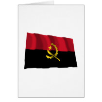 Angola Waving Flag Greeting Cards