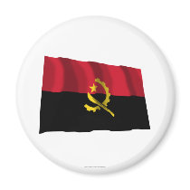 Angola Waving Flag Refrigerator Magnet