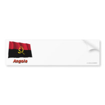 Angola Waving Flag with Name Bumper Sticker