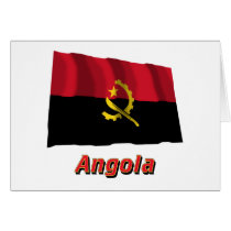 Angola Waving Flag with Name Cards