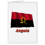Angola Waving Flag with Name Cards