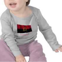 Angola Waving Flag with Name T-shirt