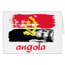 Angolan Brush stroke flag designs Greeting Card