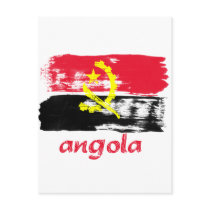 Angolan Brush stroke flag designs Post Cards