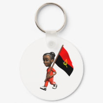 Angolan Girl keychains by worldtees Angolan Girl keychains