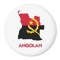 ANGOLAN MAP FRIDGE MAGNETS