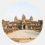 Angor Wat Round Stickers