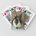 Angora Black White Rabbit Playing Cards