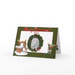 Angora Goat Christmas Card cards
