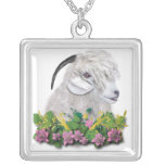 Angora Goat Floral   Necklace
