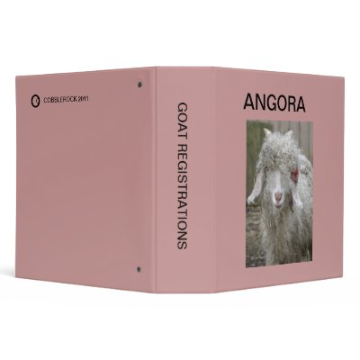 ANGORA GOAT REGISTRATIONS BINDER by Cobblerock