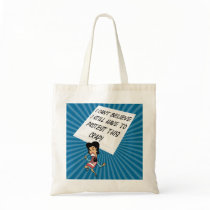 Angry activist with a protest sign bags